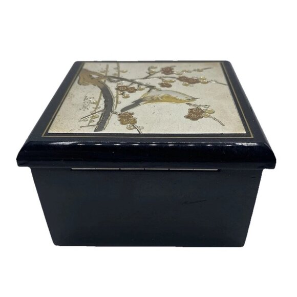 Vintage Westland Original Music Jewelry Box Bird Japan Edelweiss Tested Working - Picture 2 of 16